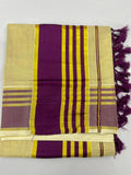 TISSUE SAREE WITH STRIPS DESIGN