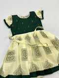 KID girl 1yr frock colour with cotton pavada design