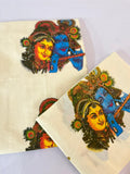 COotton setmundu white with radha krishnar design 2.80mtr