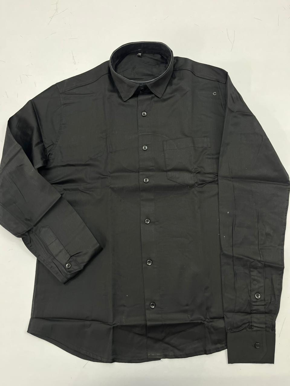 PLAIN BLACK COLOUR SHIRT COTTON