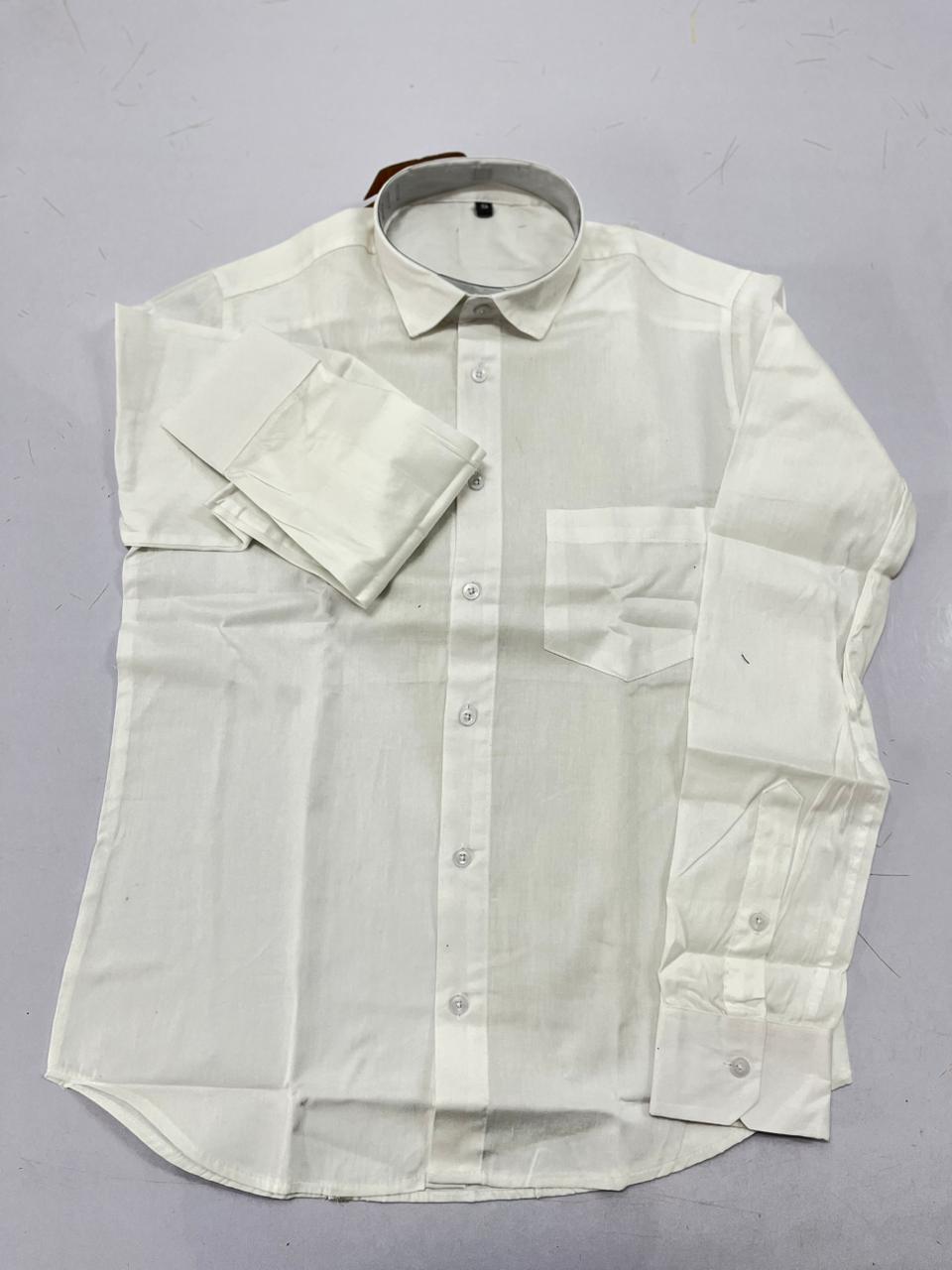 Mens shirt only white colour plain cotton